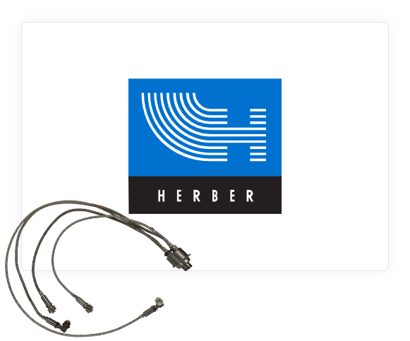 An image featuring Herber Aircrafts' brand logo and a wire and tube harness.